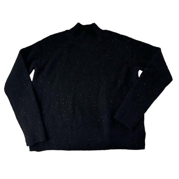 Halogen Black Mock Neck Sequin Sparkle Sweater XS - Picture 1 of 15